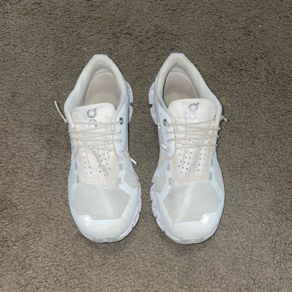 All white on clouds